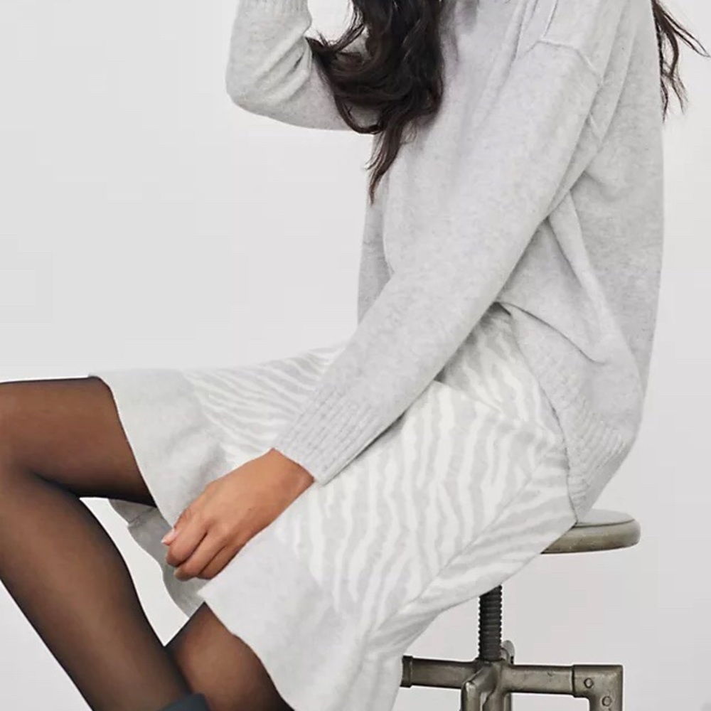 Anthropologie Dolan Zebra Knit Mini Skirt - XL NWT